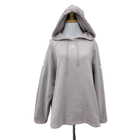 Adidas Original Hoodie Women M Medium Retro Inspired Trefoil Arm Logo Sweatshirt - Picture 1 of 12